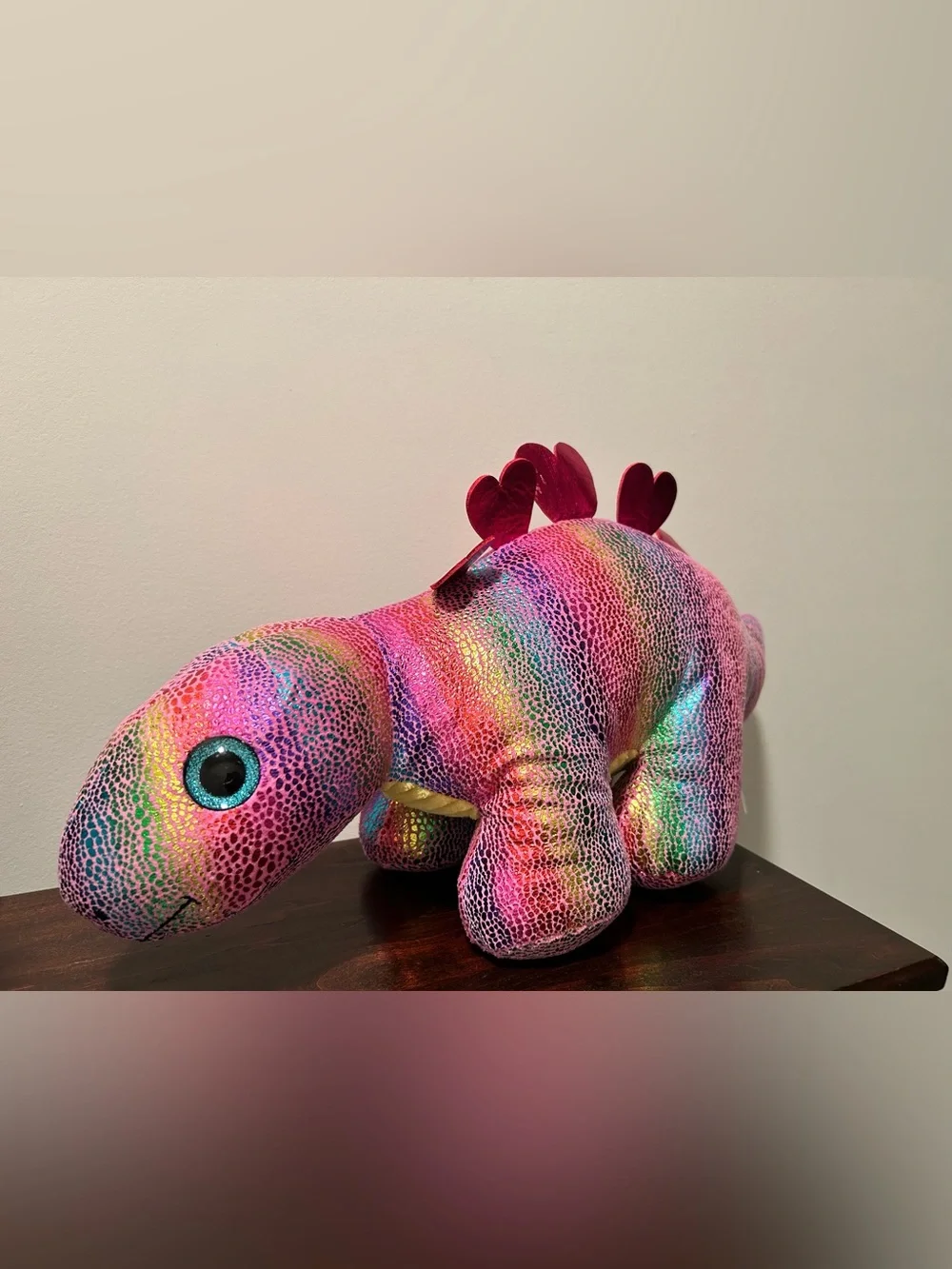 HugMe Rainbow Sparkling Dinosaur Plush 22
